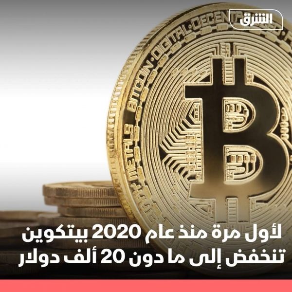 بيتكوين دون 20 ألف دولار لأول مرة منذ عام 2020