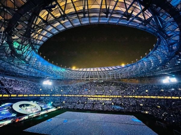 استعدادا للمونديال.. استاد لوسيل بقطر استضاف 77 ألف متفرج