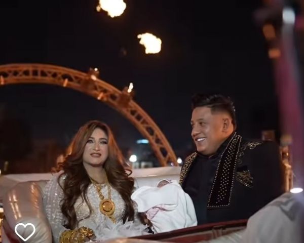 حمو بيكا يشعل مواقع التواصل بحفل باذخ احتفالاً بولادة ابنته