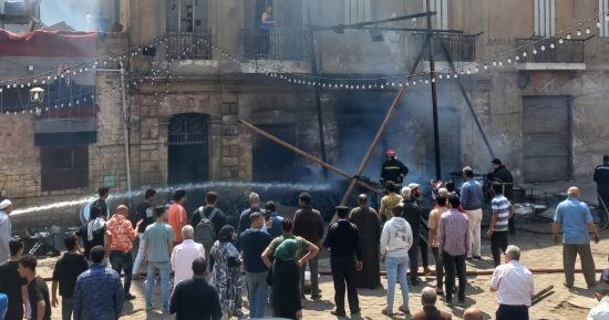 حريق في مائدة إفطار يمتد لمسجد أبو العلا التاريخي بمصر
