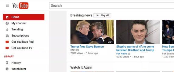 يوتيوب يضيف قسم "الأخبار العاجلة" إلى نسخة الويب وتطبيق الهاتف